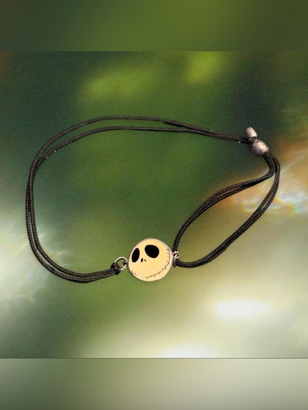 Alex and Ani Black Kindred Cord Bracelet w/ Jack Skellington Charm
